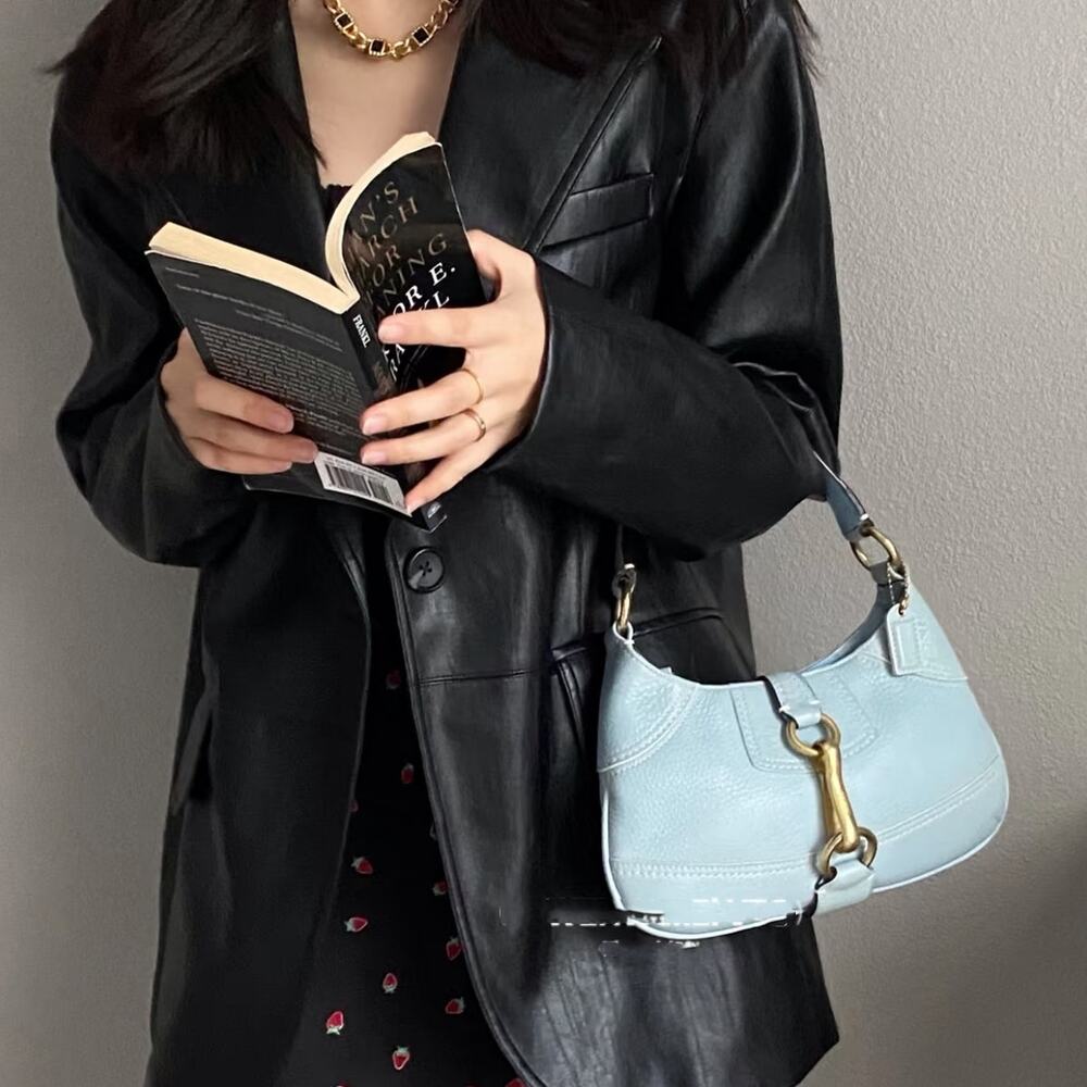 Coach Vintage Blue Leather Hamilton Jackie Bag 10284